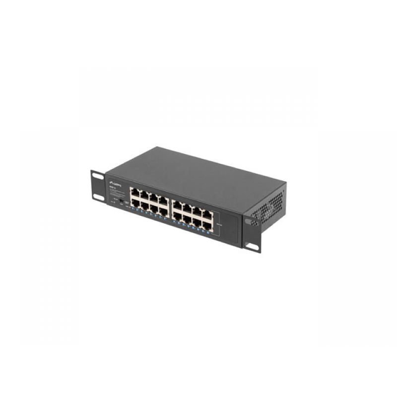 Lanberg RSGE-16 16port 10 100 ps RACK Switch — 4