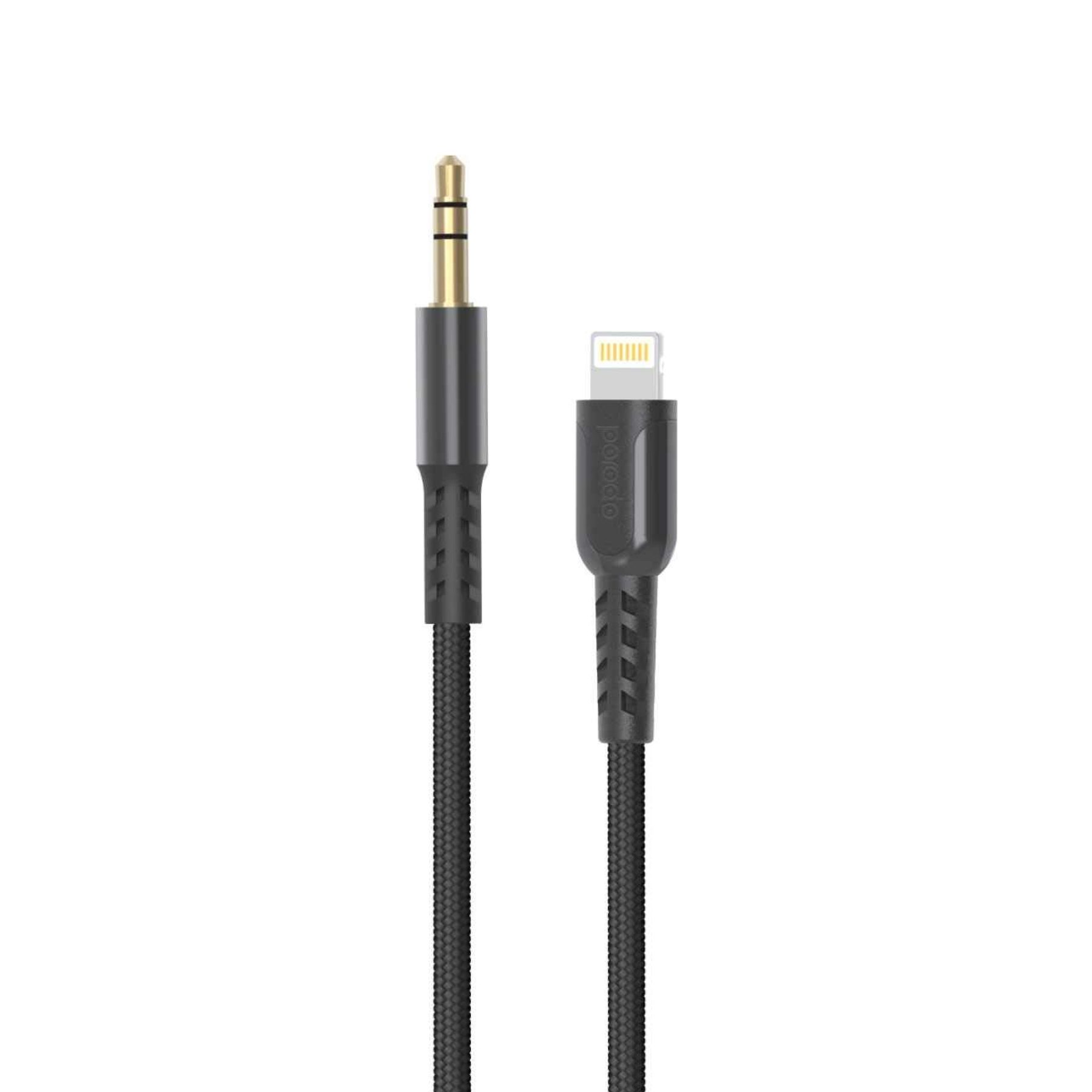 Cable Lightning Porodo Metal Braided AUX 1 — 2