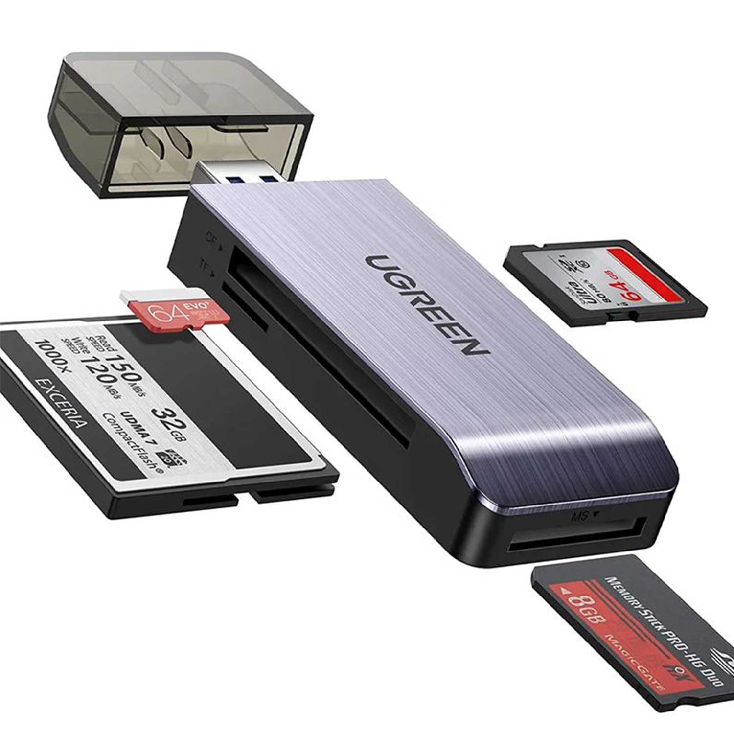 Card reader UGREEN USB-A 3.0 to TF SD CF MS Multifunction 50541 — 2