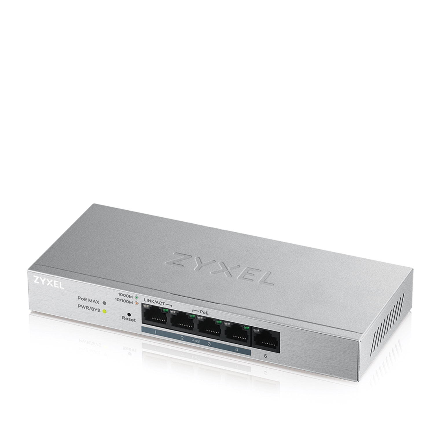 Network device ZYXEL Switch GS1200-5HPV2 Web-managed Gigabit 5xRJ-45 4xPoE 60W budget GS1200-8HPV-EU0101F