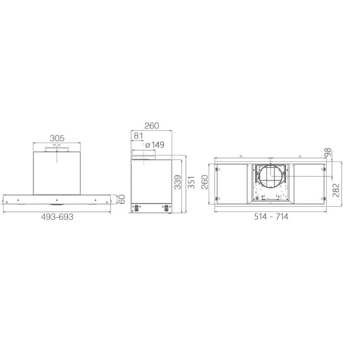 Elica HIDDEN ADV PLUS 2.0 BLGL A 72 — 6