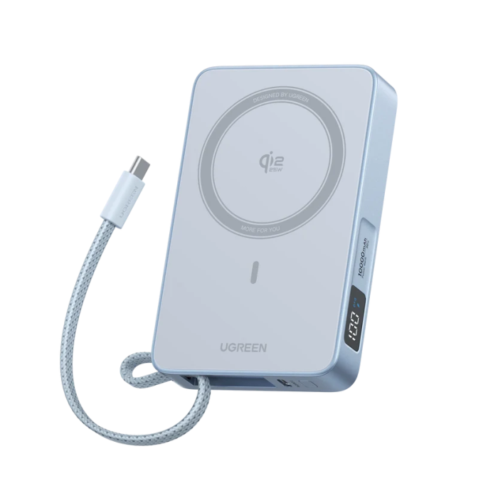 UGREEN 10000mAh Magnetic Power Bank Qi2.2 25W 65958B — 2
