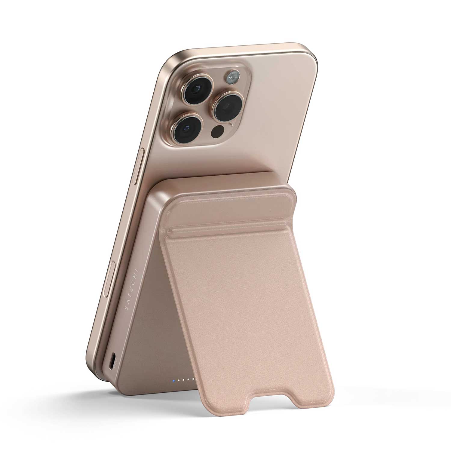 Power bank SATECHI OntheGo 10000mAh Magnetic Qi2 USB-C PD with Stand Desert Rose ST-B10Q2SR — 4