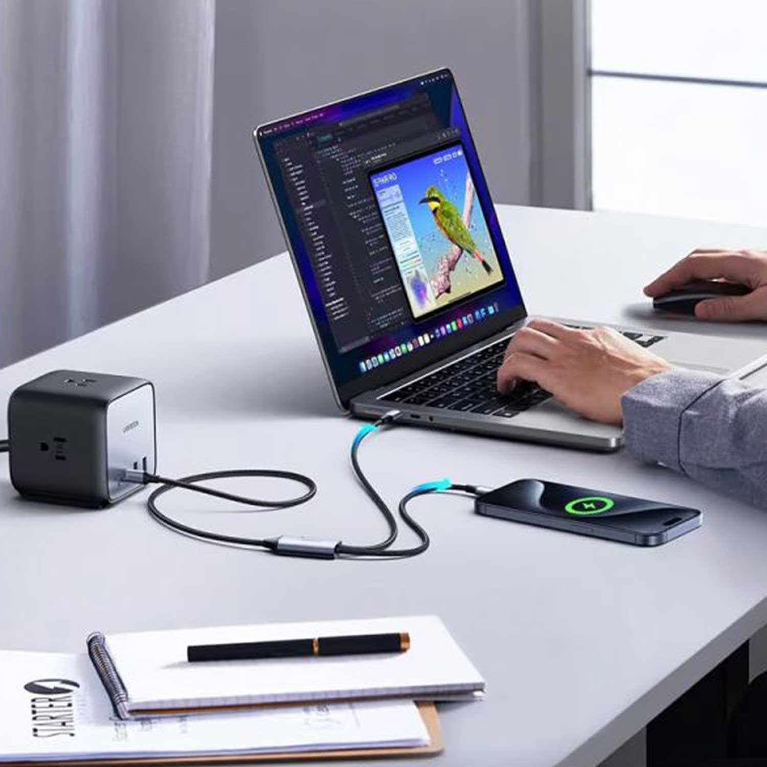 Cable UGREEN 2-in-1 USB-C to USB-C Y Splitter Cable 100W PD 5A Max 35087 — 4