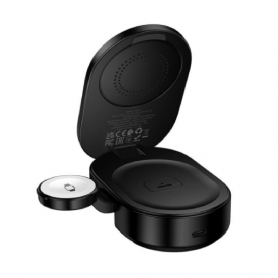 Hoco CQ23 Pole Qi2.2 3-in-1 Magnetic Wireless Fast Charger — 3
