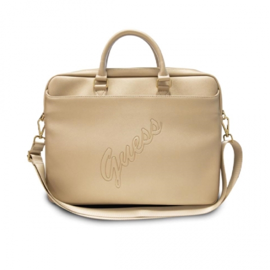 Guess PU Saffiano Script Computer Bag 15