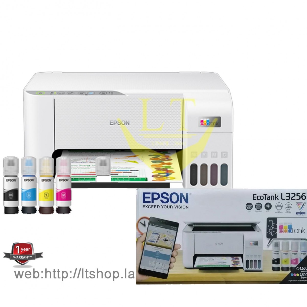 Epson L3256 A4 Colour Ink jet with Ink Tank Print Copy Scan — 7