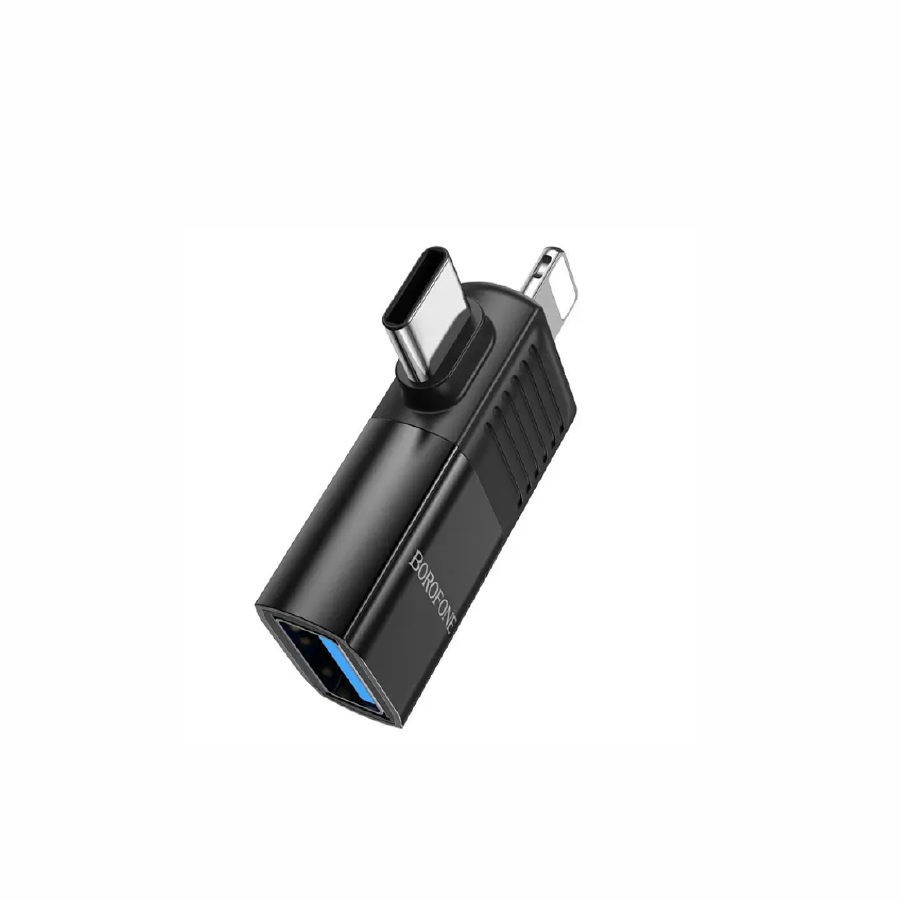 Адаптер Borofone BV18 IP USB-A — USB-C male и USB-A — USB-A female 2in1 — 4