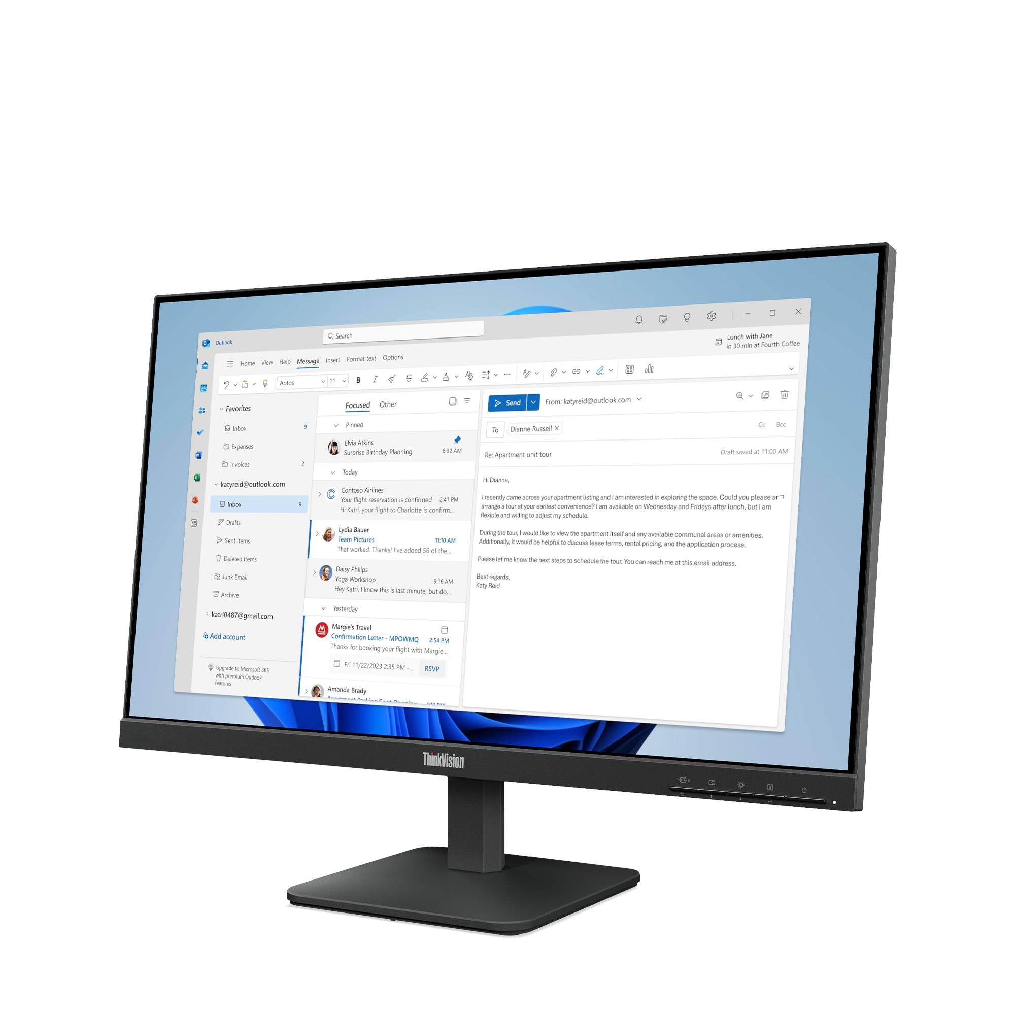 Монитор Lenovo ThinkVision S24-4e 23 IPS 100Hz FHD 64B5KAT1EU — 12