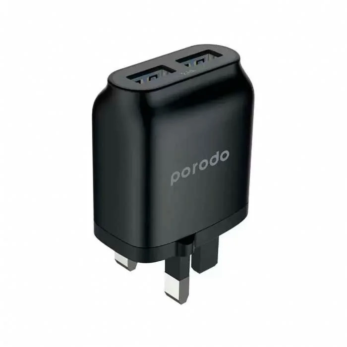 Porodo Dual USB Wall Charger 2.4A — 2