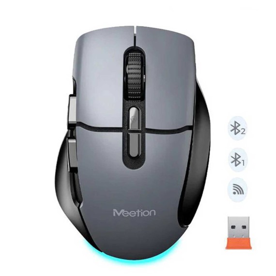 Эргономичная беспроводная мышь MEETION Ergonomic Wrls+BT Shadow MT-BTM001 — 4