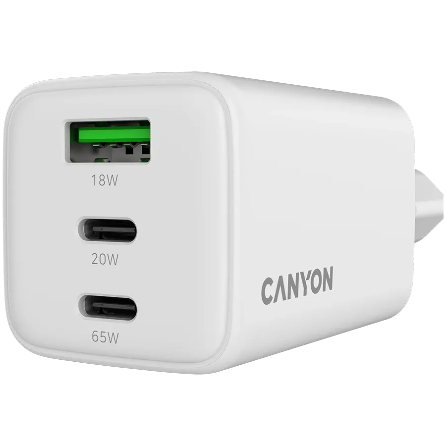CANYON Power Adapter 3*USB USB-C 2*USB Type C 65W — 5