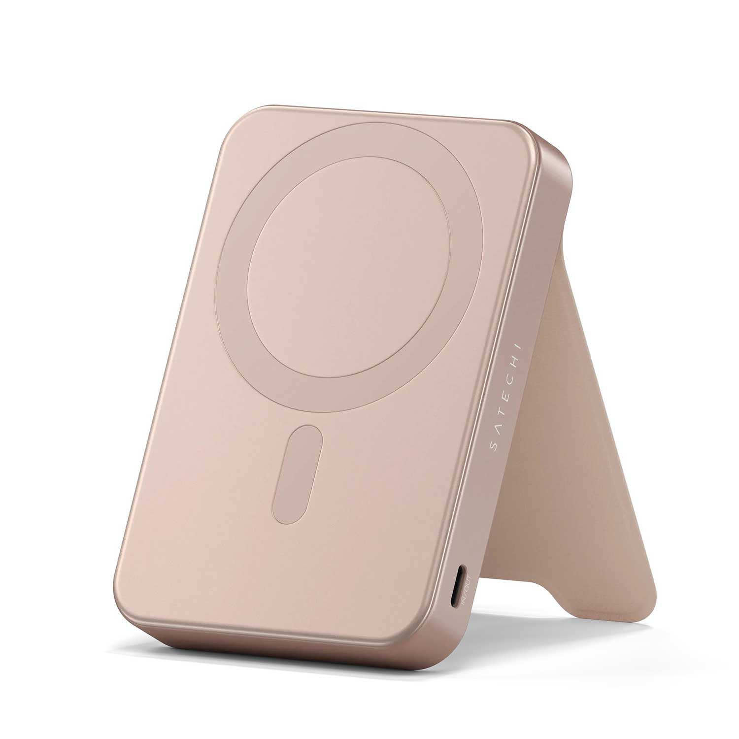 Power bank SATECHI OntheGo 10000mAh Magnetic Qi2 USB-C PD witch Stand Desert Rose ST-B10Q2SR