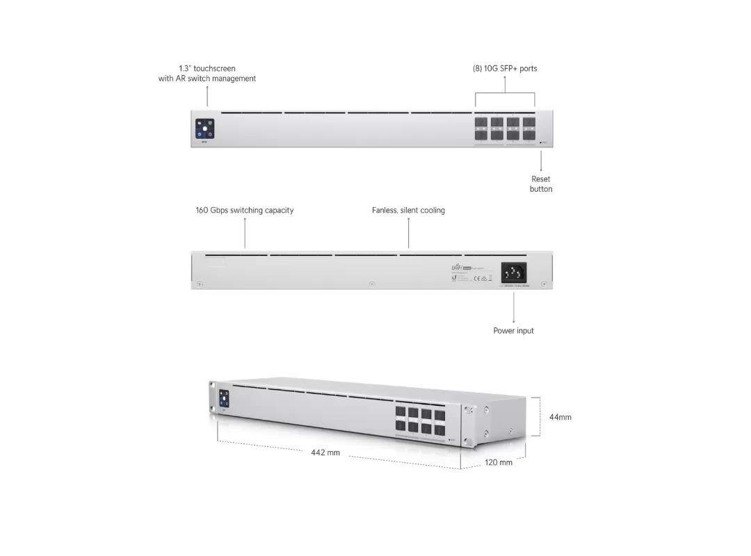 Ubiquiti UniFi Aggregation 8-Port SFP+ Switch USW — 3