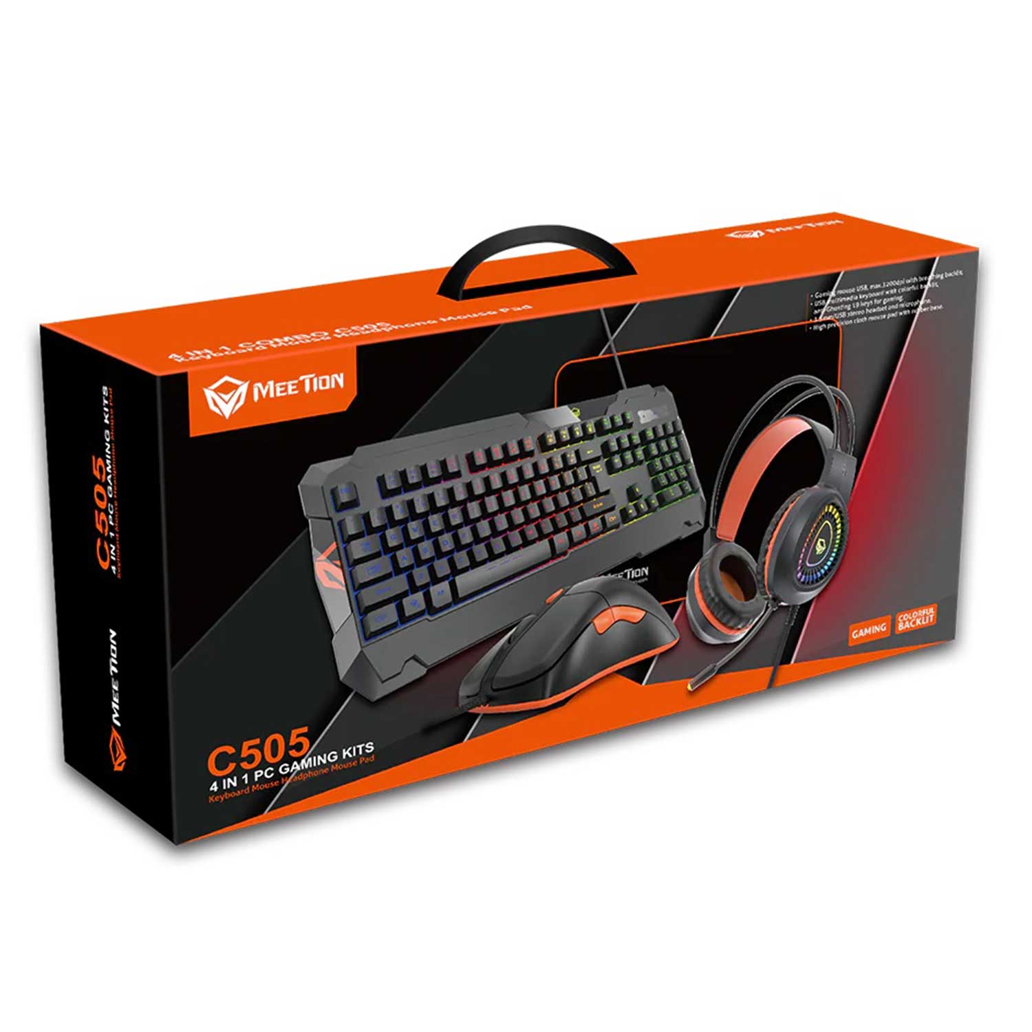 Keyboard MEETION Keyboard Mouse and Headset Witch Mouse Pad Gaming Kit US MT-C505 — 8