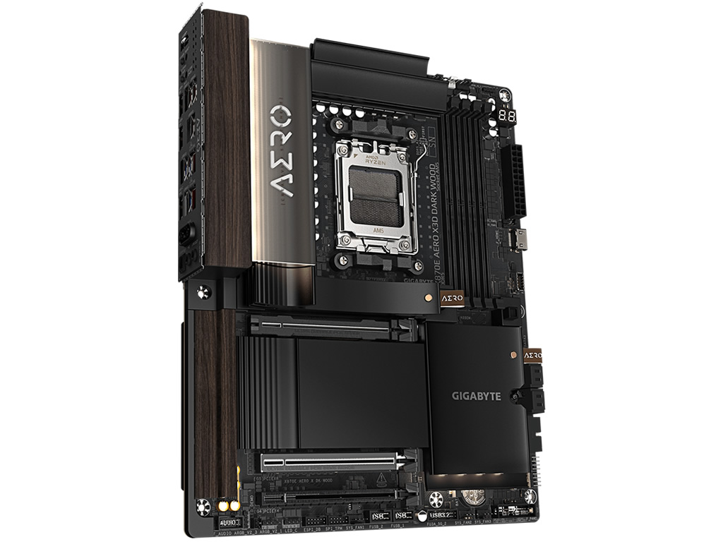 Gigabyte X870E AERO X3D DARK WOOD — 3