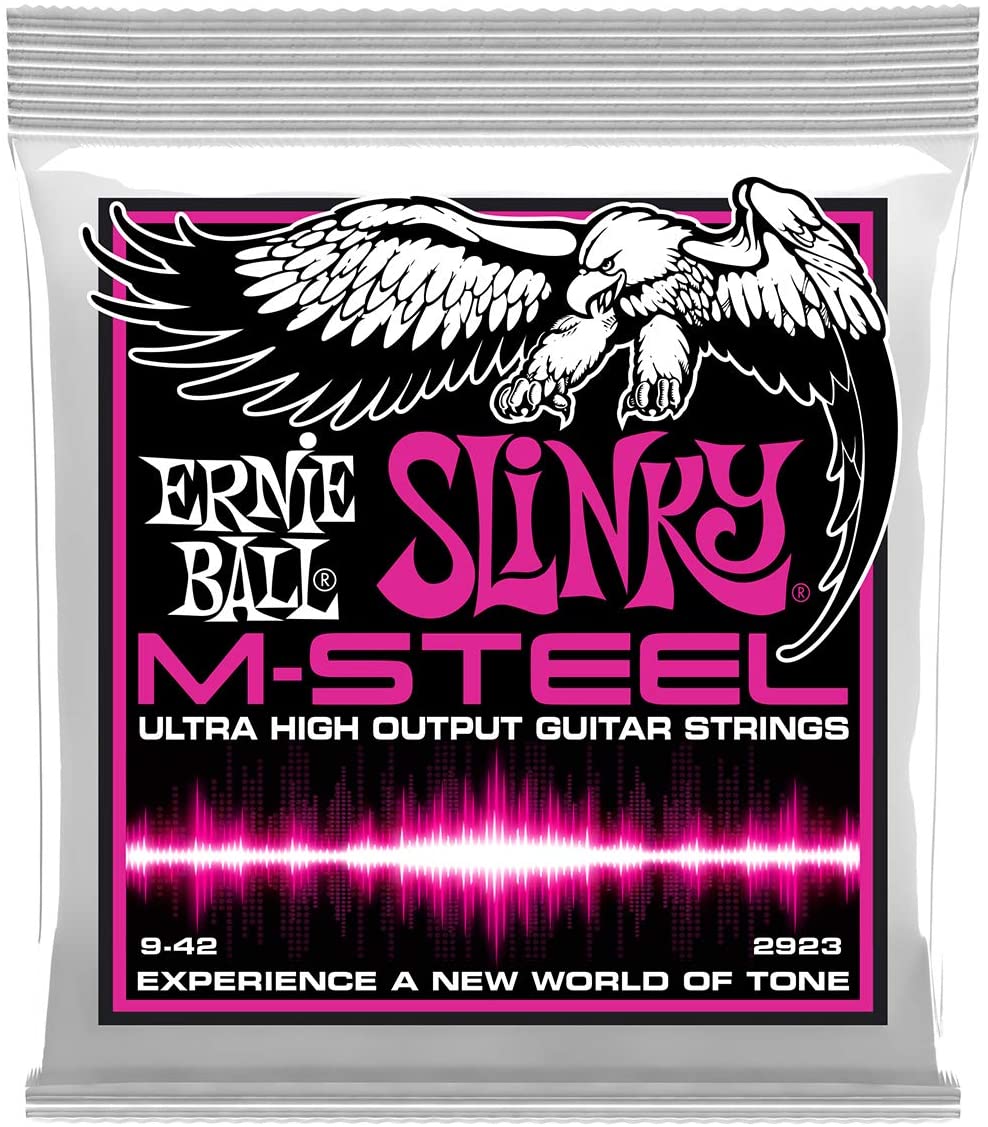 Ernie Ball 2923 M-Steel Super Slinky Set .009 - .042 — 2