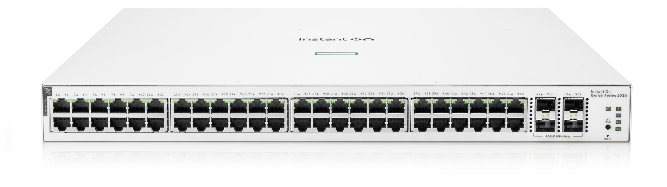 Коммутатор HPE Aruba IOn 1930 48G 4SFP+ 370W Sw JL686B, 48 портов, POE+ — 2