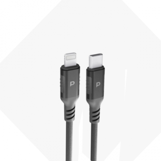Powerology MFI Lightning to USB-C Aluminium Nylon Braided USB Cable — 2