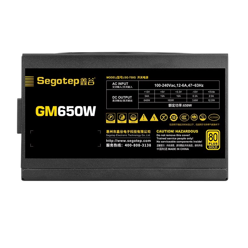 Power supply Segotep GM650W 80+ Active PFC — 3