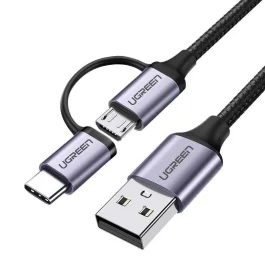 UGREEN 2-in-1 USB-A Cable – Micro USB & Type-C Fast Charging — 2