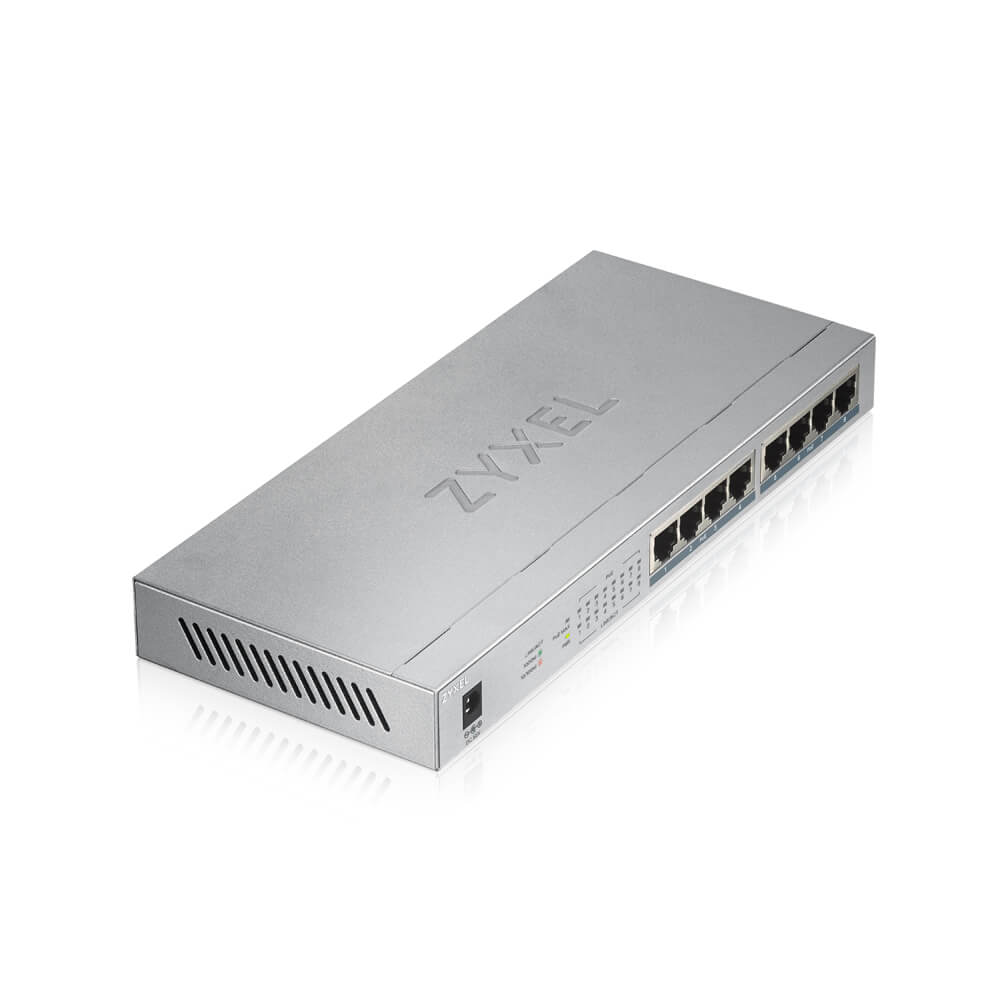Zyxel GS1008HP 8-Port GbE Unmanaged PoE Switch — 2