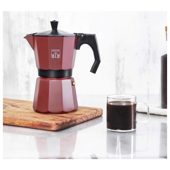 Cecotec 01665 Cafetera Italiana Cumbia Mokclassic 1200 Garnet — 6