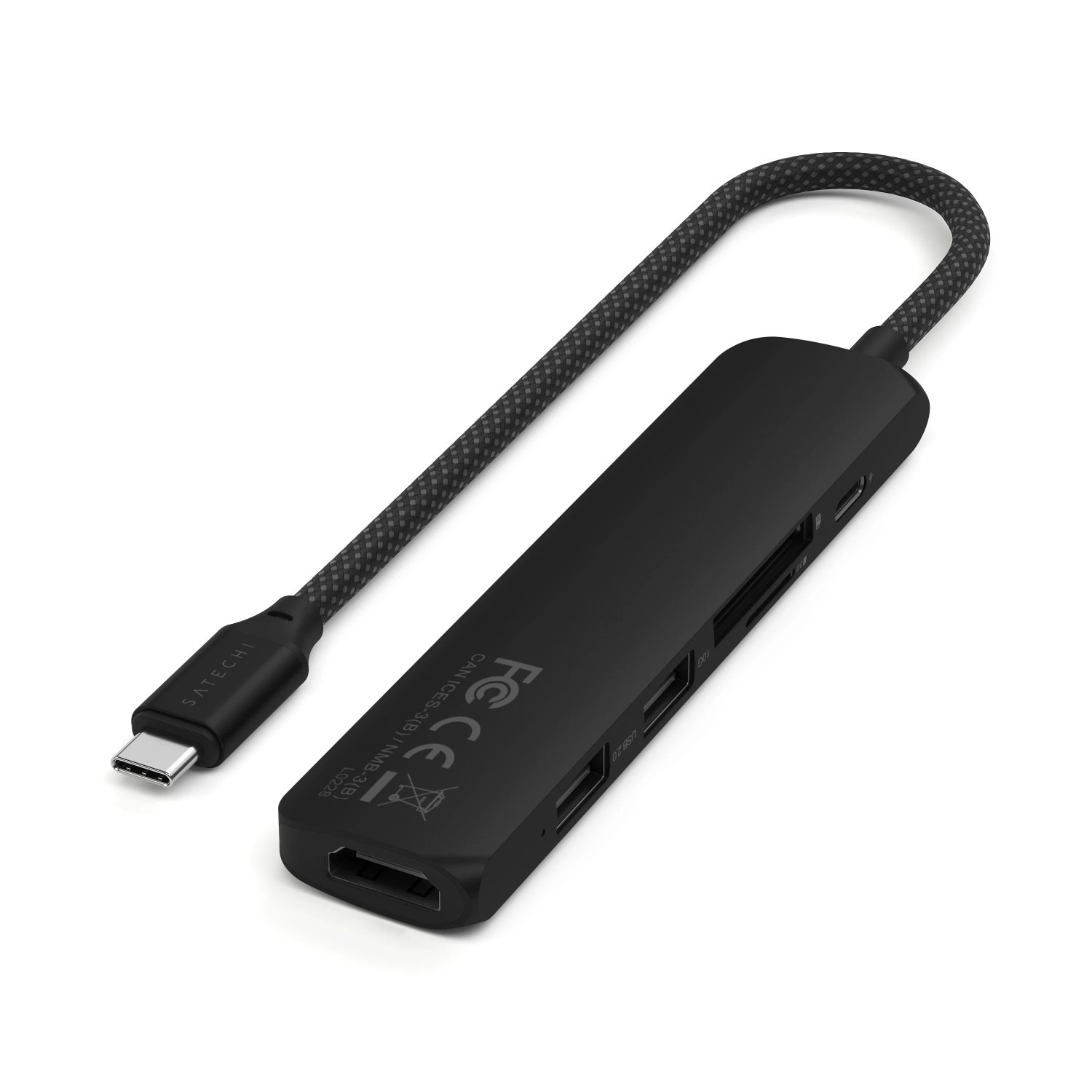 Usb-hub SATECHI 6-in-1 USB-C Slim Multiport Adapter ST-P6SK — 2
