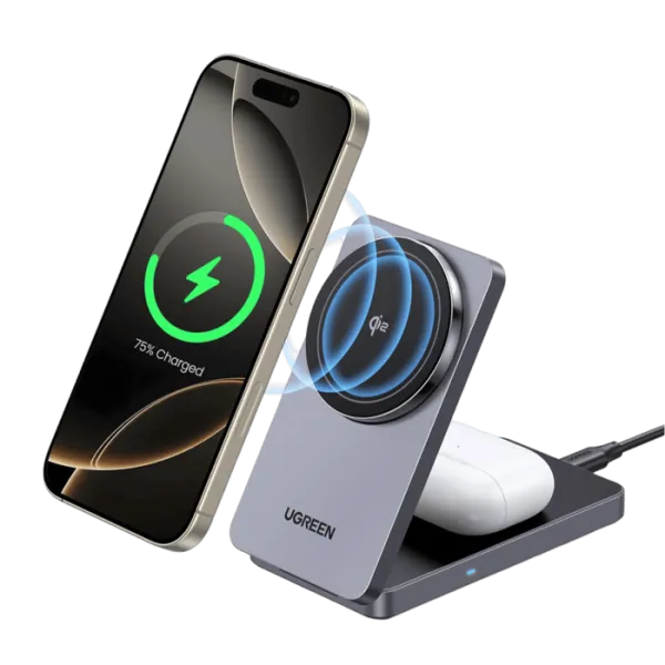 Ugreen 2-in-1 Magnetic Wireless Charger 45023 15W — 2