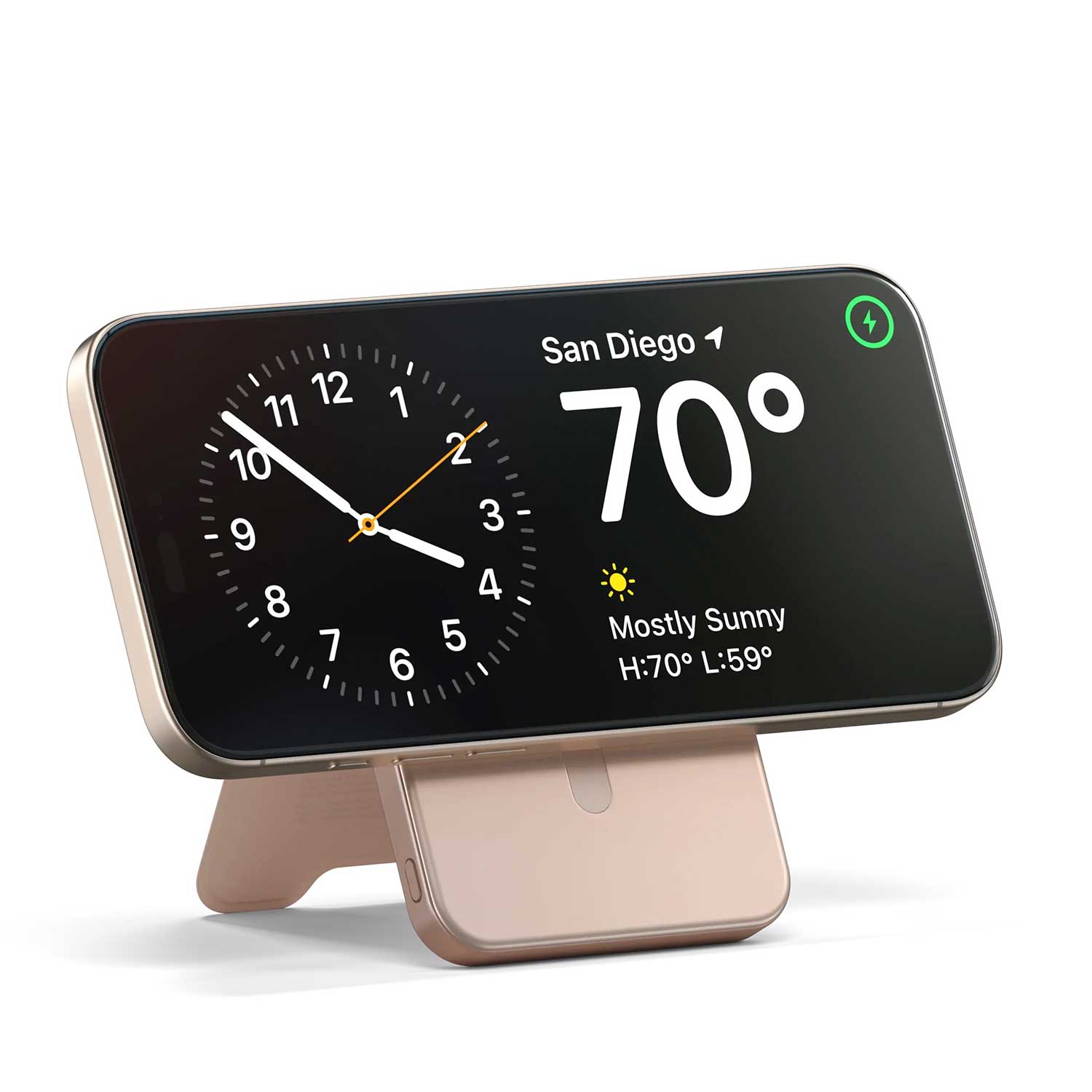 Power bank SATECHI OntheGo 5000mAh Magnetic Qi2 USB-C PD witch Stand Desert Rose ST-B5Q2SR — 5