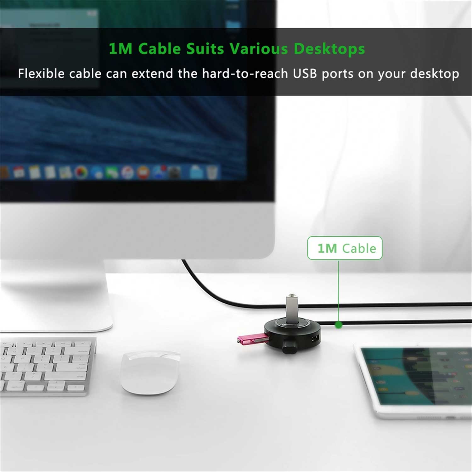 USB hub UGREEN 2.0 HUB 4 PORTS 1M 20277 — 2