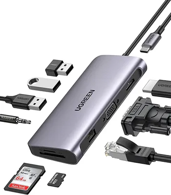 USB Type-C to 1xGbLAN, 1xHDMI, 3-port USB 3.0 hub Ugreen 20934