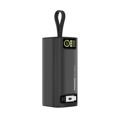 Power bank Porodo 130W 20000mAh with Retractable Built 1M