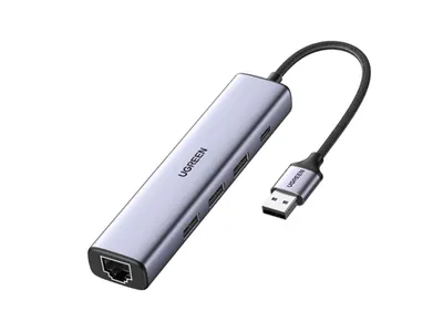 USB hub UGREEN 3 Port USB 3.0+1 RJ45+PD SL 60554