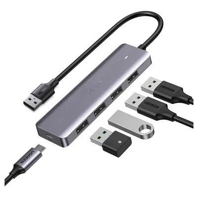 USB hub UGREEN USB CM219 4-Port USB3.0 Hub with USBC Power Supply 50985