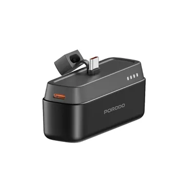 Power bank Porodo Rocket Volt 5000mAh with built-in USB-C connector