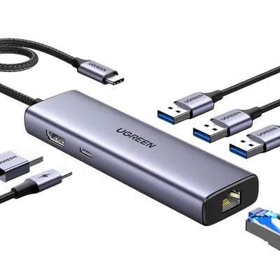 USB hub UGREEN CM512 6-in-1 USB-C 45000