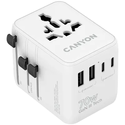Power adapter CANYON Power Adapter OnTour 70 5*USB USB-C 3*USB Type C 70W