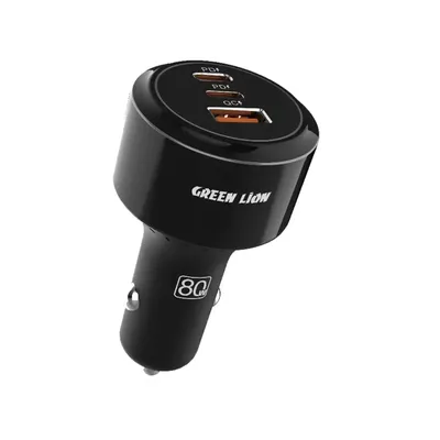 Car charger Green Car Charger Roadex Triple Port C to C Cable 80W