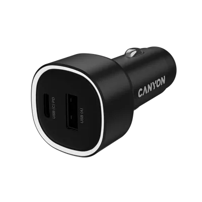 CANYON Car Adapter 2*USB USB-C 85W