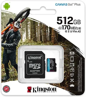 MicroSDXC card KINGSTON SDCG3 U3 UHS-I V30 A2 High Speed