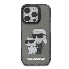 Чехол iPhone 16 Pro Karl Lager IML Glitter Hard NFT Karl & Choupette Logo