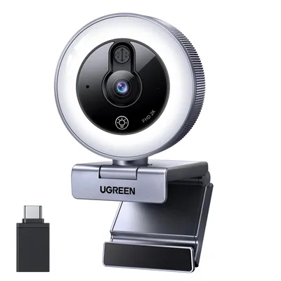 Webcam UGREEN USB HD 2K Web Cam with Fill Light 65857
