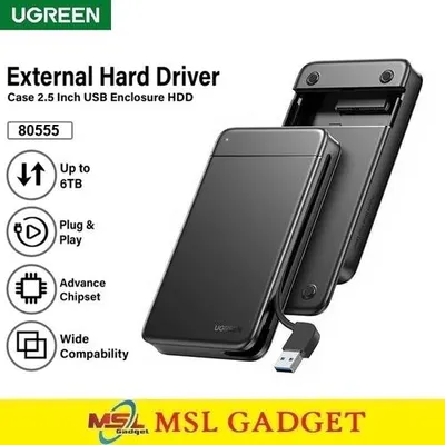 USB 3.0 արտաքին պատյան UGreeen 80555 2.5 SATA HDD SSD-ի համար