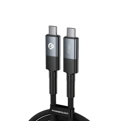 Մալուխ Powerology PC029 Type-C to Type-C 8K Braided 240W