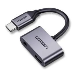 Switch UGREEN 2Ports USB-C Hub 3.5mm Audio 50596