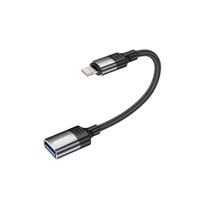 Adapter cable Porodo USB-A to Lightning Woven Adapter 0.12M Cable