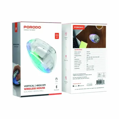 Vertical wireless mouse Porodo DPI4800