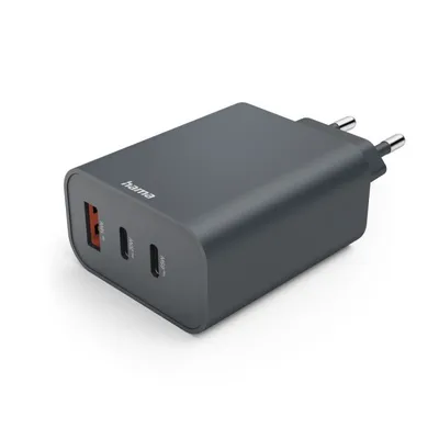 Fast charger Hama 2x USB-C 1x USB-A PD anthracite 86445 65W