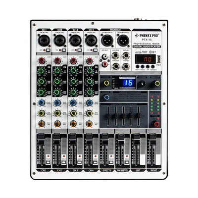 4-channel audio mixer Phenyx Pro PTX-15-EU with 16 DSP effects